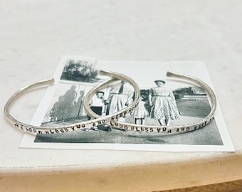 El Señor te bendiga y te guarde. Brazalete de plata de ley.