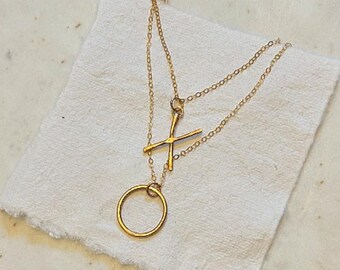 Layered Hugs And Kisses In Gold