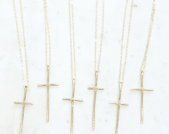 Faithful One Hand Forged Gold Cross