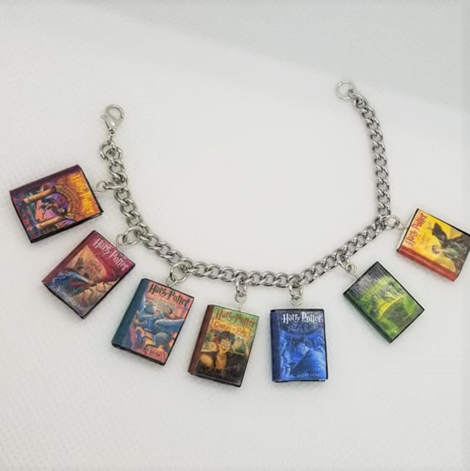Books Charm Bracelet Etsy