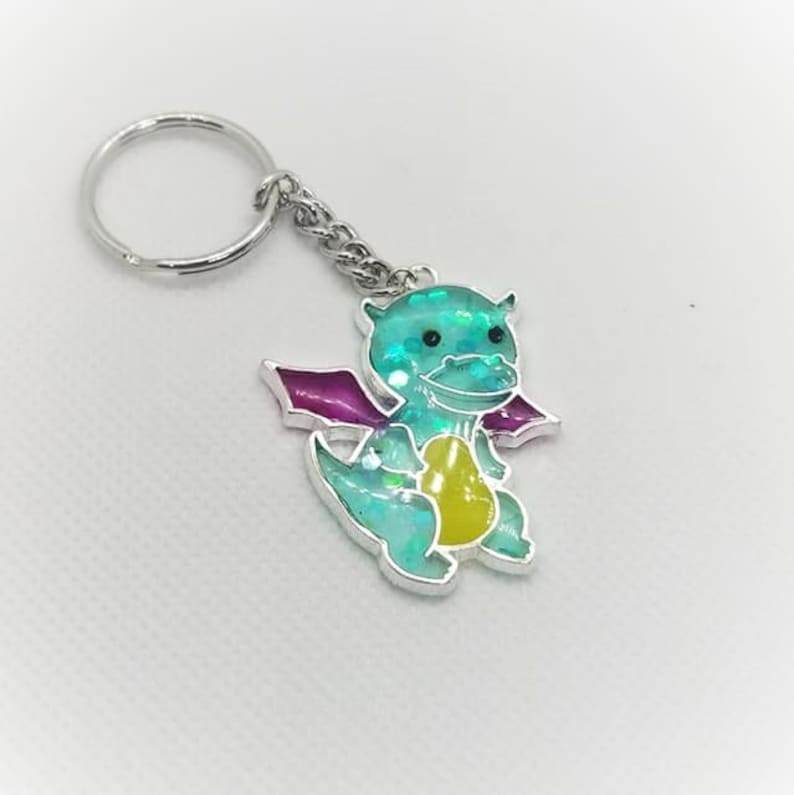 Dragon Resin Keychains Etsy
