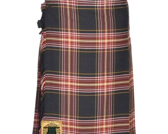 Handgemachter Feuerwehrmann Tartan Kilt: Schottischer 8 Yard Acryl, Maßanfertigung