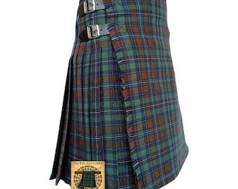 Handgefertigter County Kerry Tartan Kilt: 8 Yard Acryl, Maßanfertigung