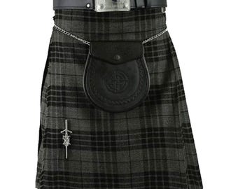 Clan Hamilton Grey Watch Tartan Kilt – 8 Yard, Made to Measure