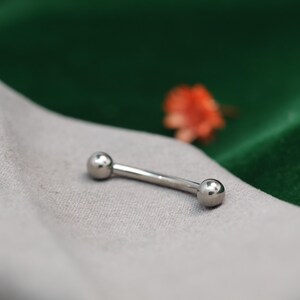 Curved Classic 14G Titanium Nipple Rings Barbell Bridge Piercing Jewelry Straight Internally Threaded Body Piercing Tongue Rings Eyebrow