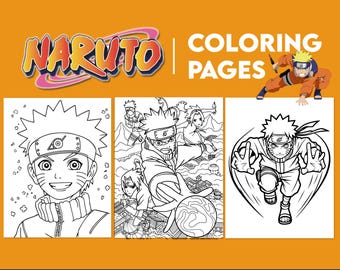 25 Sheets and Coloring Book of The Story of the Young Ninja and The Hidden Village Anime
