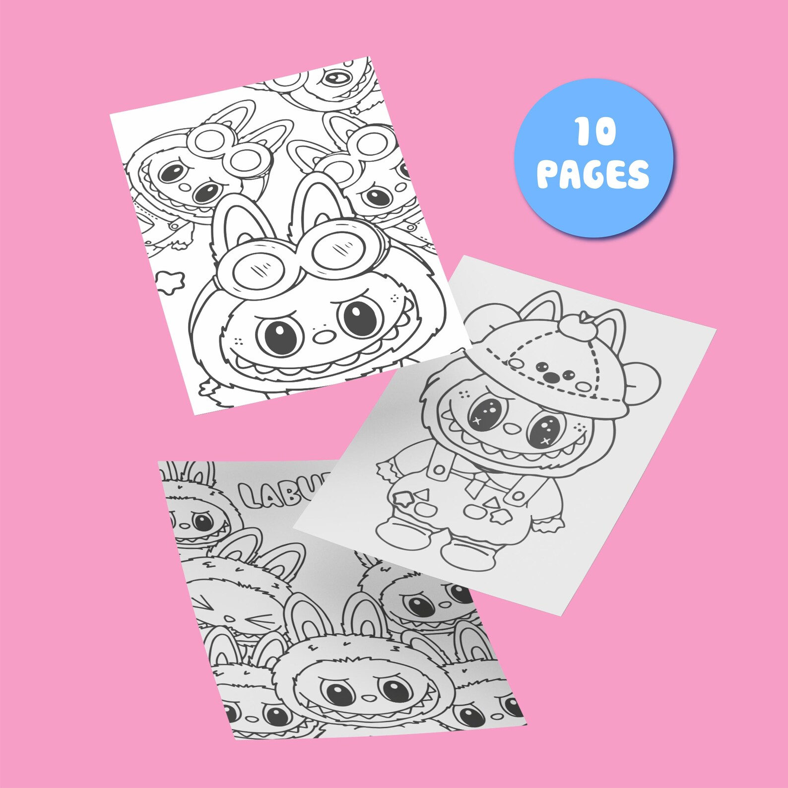 Unique Printable Labubu Coloring Sheets, Labubu Coloring Pages, Fun ...