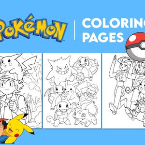 30 Sheets and Coloring Book of PKMN, Pocket Monsters, Collectible Creatures