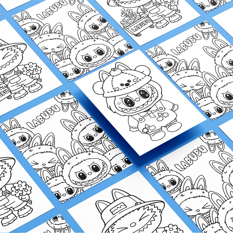 Unique Printable Labubu Coloring Sheets, Labubu Coloring Pages, Fun ...