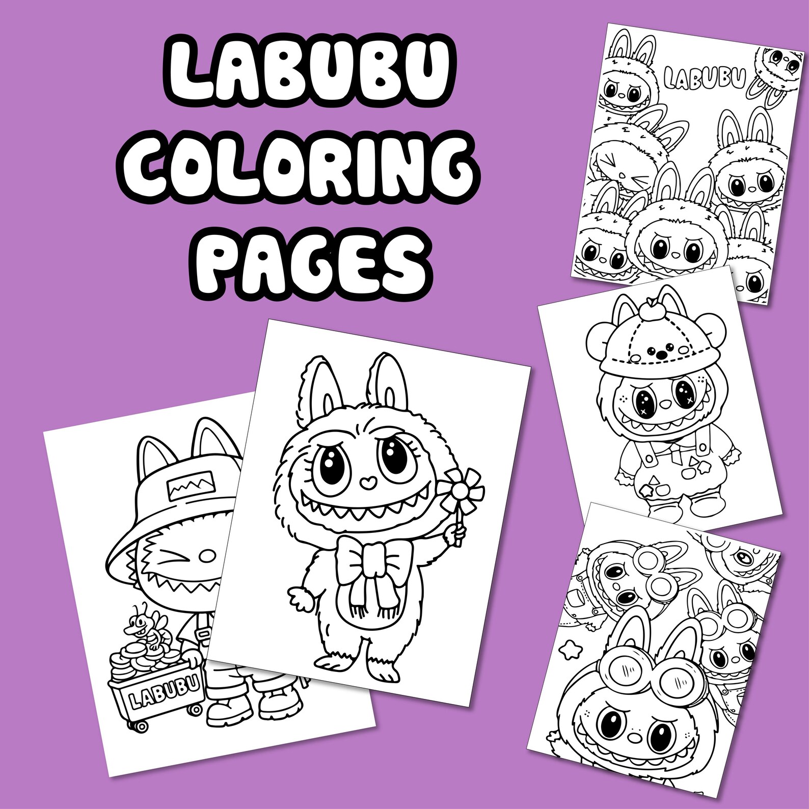 Unique Printable Labubu Coloring Sheets, Labubu Coloring Pages, Fun ...