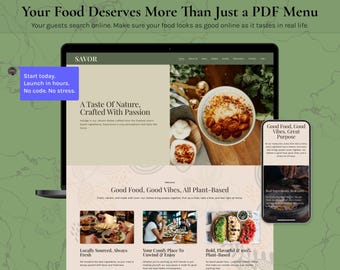 モダンなレストランウェブサイトテンプレート – WordPress & Elementor | モバイルフレンドリー + カスタマイズ簡単 – 数時間で公開