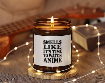 Anime-Inspired Scented Soy Candle | Perfect for Movie Nights, Gift for Anime Manga Lover Gamers, Cozy Atmosphere, Home Decor