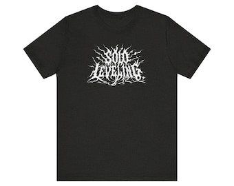 Solo Leveling Anime T-Shirt: Heavy Metal Rock Style, Unisex Cotton Tee
