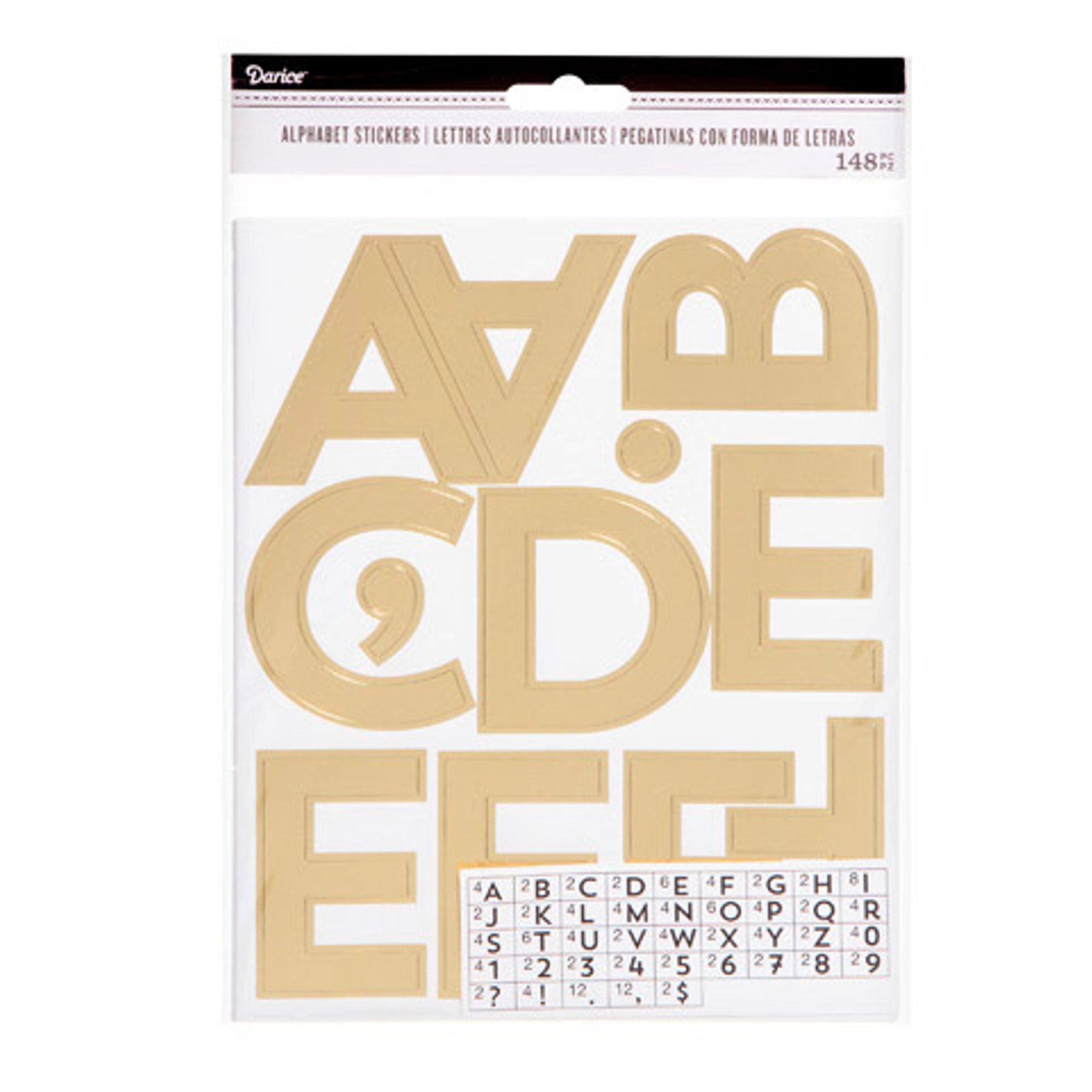 Gold Foil Alphabet & Number Stickers by Darice 2.5 inches Etsy