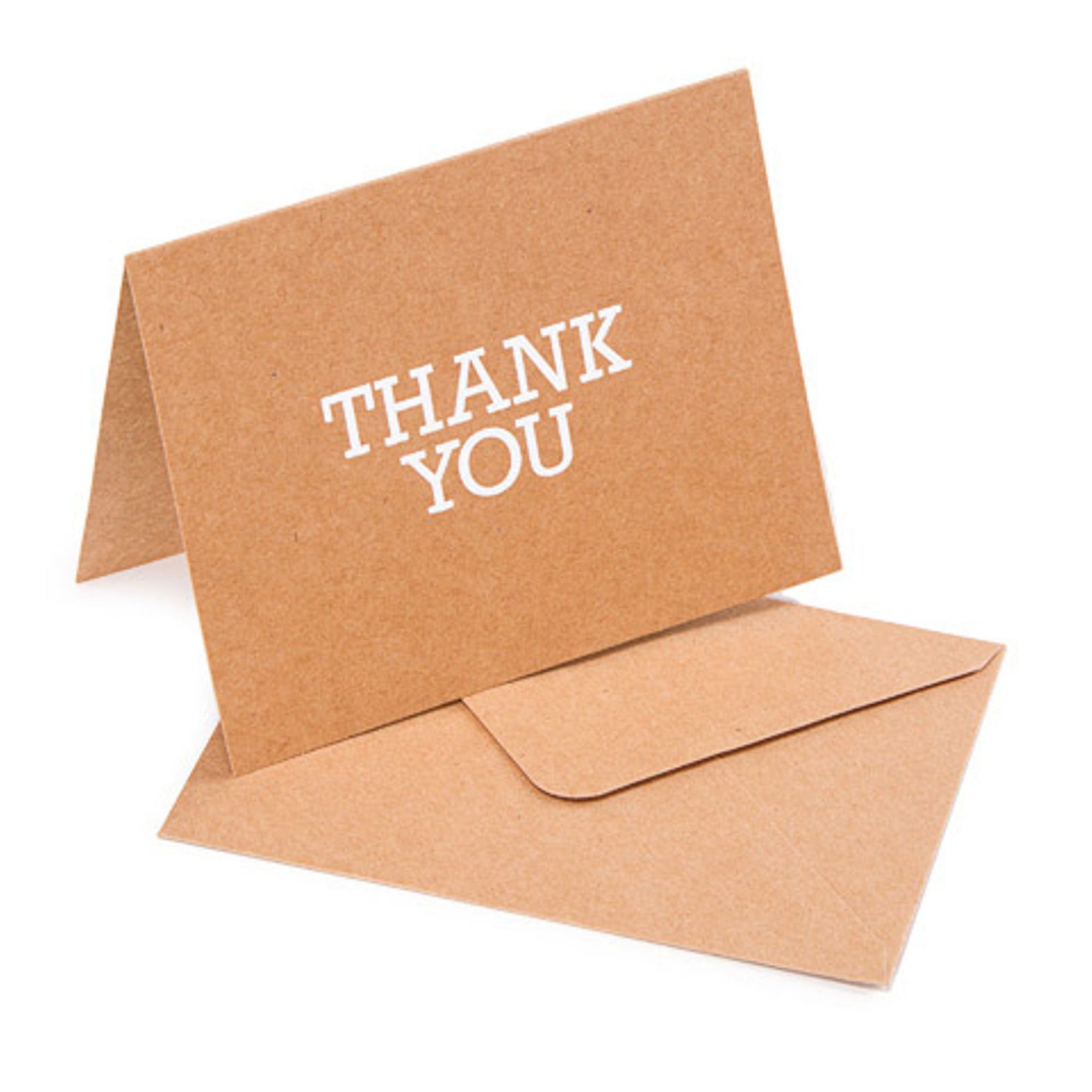 Blank Kraft Thank You Cards With Envelopes A2 Size 10 Sets Etsy