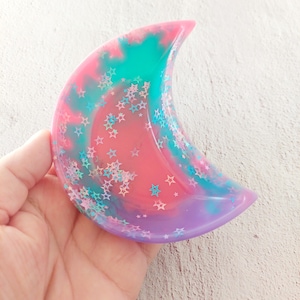 Moon Trinket Dish - Resin Home Decor - Resin Dish - Jewelry Tray - Catchall Tray - Resin Trinket Tray - Resin Homeware