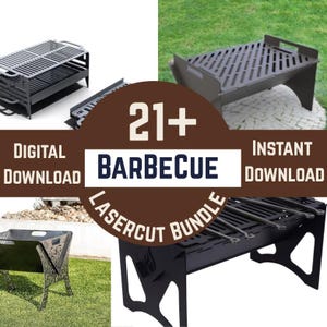 BBQ grills Designs - Charcoal BBQ Grills Lasercut designs - Lasercut Bundles - svg - png - eps - dxf - ai files for digital download -design