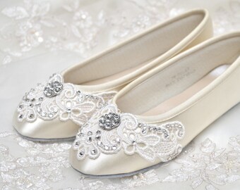 Flower Girl Shoes Flower Girl Ballet Flats Wedding Vintage | Etsy