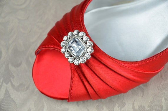 Wedding Bridal Wedge Shoes Free Custom Color Dye Service Etsy