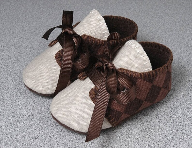 Pink2Blue's Lucas Baby Boy Golf Shoe/Booties. Brown Etsy