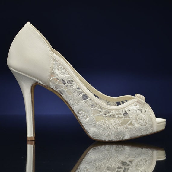 bridal heels ivory