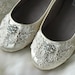All Color Wedding Shoes- FREE Custom Colors- Lace Ballet Flats Bridal Shoes Vintage Crystal Embellished Bridesmaid, Bridal Party Flat Shoes 