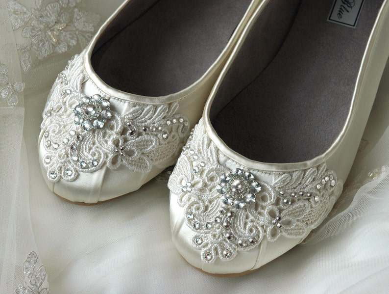 All Color Wedding Shoes Free Custom Colors Lace Ballet Flats Etsy
