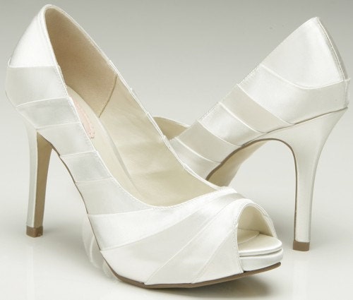 white high heel open toe shoes
