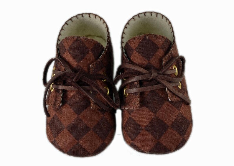 Pink2Blue's Lucas Baby Boy Golf Shoe/Booties. Brown Etsy