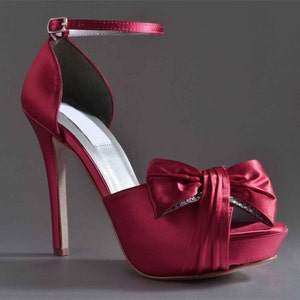 apple red wedding shoes