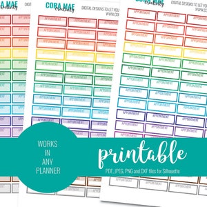 RAINBOW Appointment Stickers, Printable Appointment Stickers, Appointment Planner Stickers, Printable Planner Stickers, ECLP, MAMBI