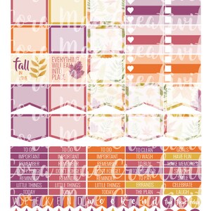 FALL Happy Planner Weekly Printable Kit, Printable Stickers, Weekly Kit ...
