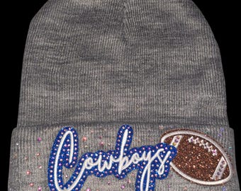 Vintage 1996 Dallas Cowboys beanie & headband 90s Embroidered Dallas Cowboys Beanie, Dallas Texas Cowboys  main image 4
