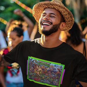 Retro Ninja Turtle Graphic Tee: Funny Comic Book T-Shirt