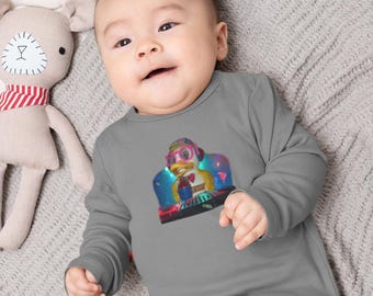 Colorful DJ Duck Baby Bodysuit, Infant Onesie
