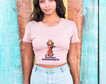 Jessica Rabbit Crop Top: Camiseta ajustada de algodón orgánico con dibujos animados