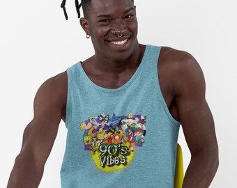 90s Cartoon Tank Top: Retro Anime Sleeveless Shirt