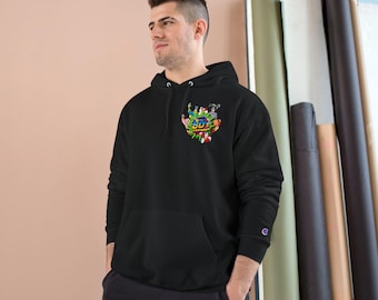 Retro 80er Jahre Cartoon Champion Hoodie: Unisex Streetwear