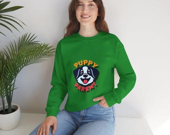 Puppy Parent Sweatshirt: Embroidered Dog Lover Crewneck