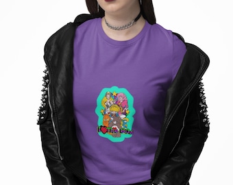 80s Cartoon Characters Tee: Women's Softstyle Graphic T-Shirt