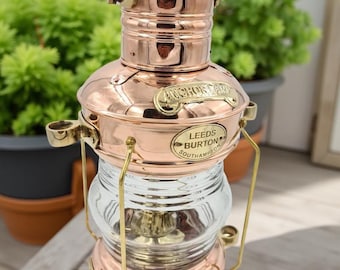 Antieke koperen messing ankerlamp - Nautisch scheepslantaarndecor
