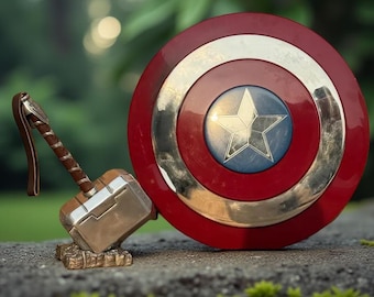 Avengers Endgame Replica Set | Captain America Shield & Thor Hammer