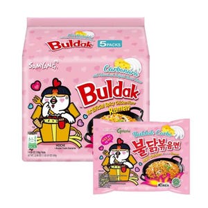 Koreański import - Samyang Hot Chicken Flavour Buldak Ramen Carbonara Noodles - Opakowanie 5 sztuk