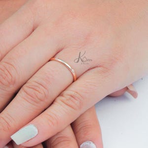 Dainty Curved Wedding Band, 1.2mm Round Cut Colorless Moissanite Band, 5 Stone Simple Band, Curved Stacking Ring, Anniversary Gift For Her