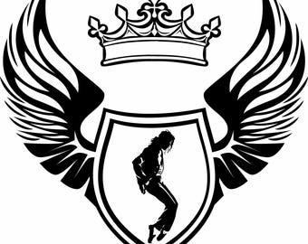 Michael Jackson King of Pop SVG PNG JPEG: T-Shirt Design (Digital Download)