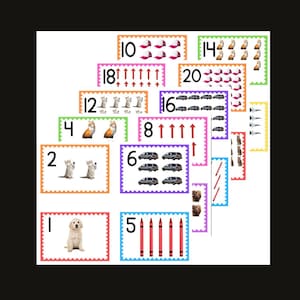 Printable Number Flashcards 1-20 PDF | Real-Life Photo Counting Cards for Preschool & Toddlers | Homeschool Math Learning Download