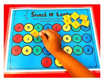 Alphabet Placemat for Pre K - Kindergarten| Educational Letters Activity Mat | Reusable Preschool Learning Chart | Toddler Learning Placemat