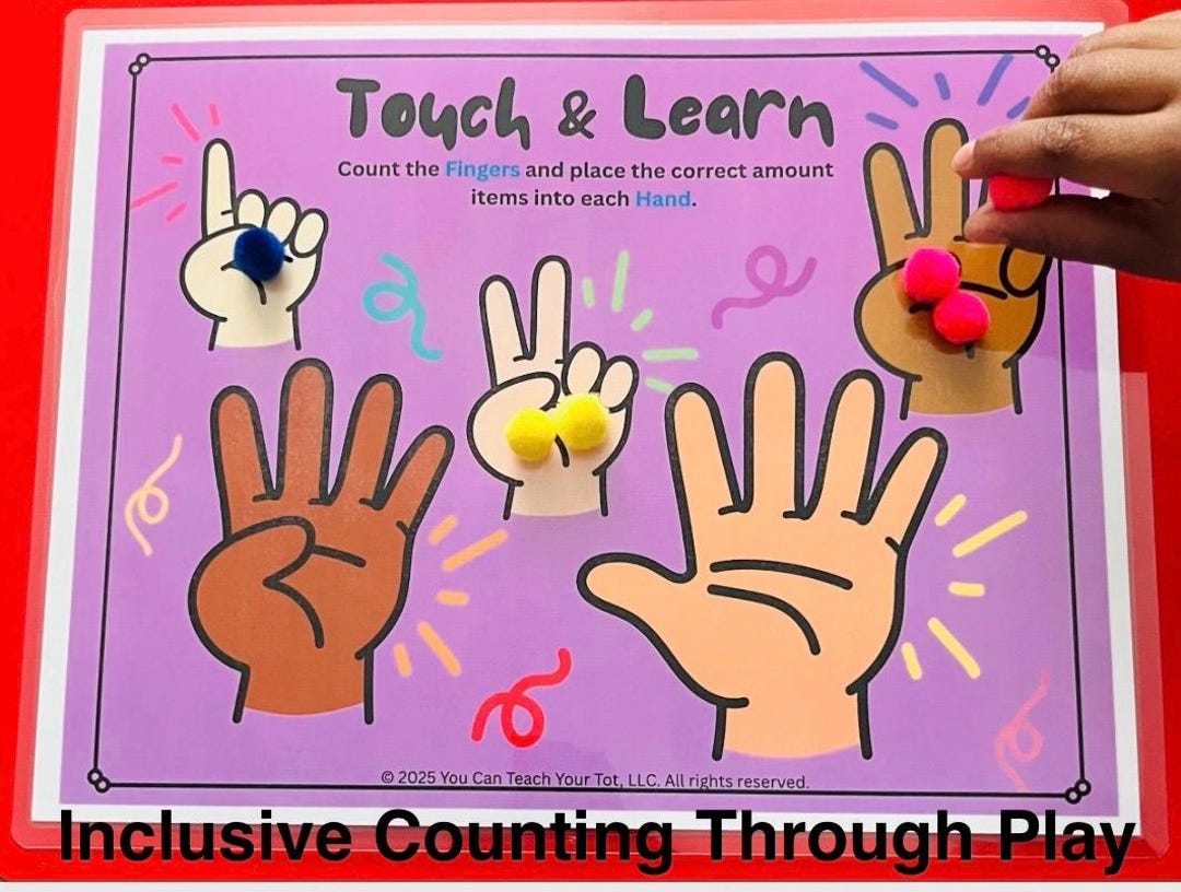 Counting Inclusively Inclusive Counting Hands Activity – Inclusive Math Activity, Fine Motor ...
