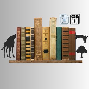 Lovely Giraffe Metal Bookends – Cute Pink/Yellow Animal Book Holder For Kids Desk, School, Library – Non-Slip Base, Desk Organizer & Decor