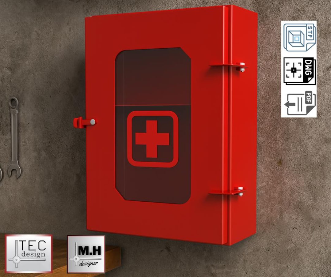 Modular First Aid Cabinet Plans: Weldable, Interlocking Design (DWG ...